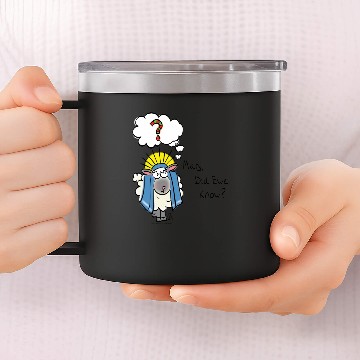 Discover Funny Christian Christmas Cute Sheep 14oz Stainless Steel Tumblers