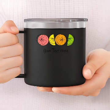 Discover Citrus Ladies' 'Text' 14oz Stainless Steel Tumblers