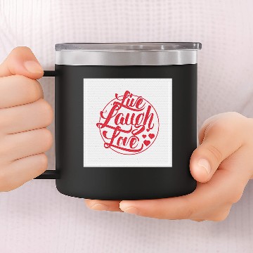 Discover Live Laugh Love 3 14oz Stainless Steel Tumblers