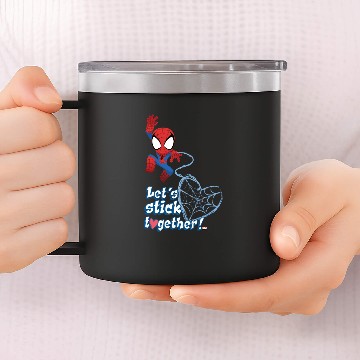 Discover Spider-Man Valentine | Let's Stick Together 14oz Stainless Steel Tumblers