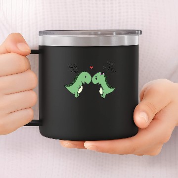 Discover Dino Love Apparel! 14oz Stainless Steel Tumblers