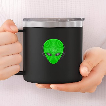 Discover Alien Head Mind Control 14oz Stainless Steel Tumblers