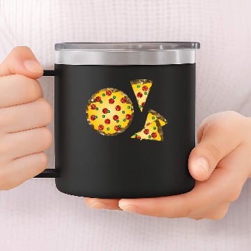 Discover sequin pizza 14oz Stainless Steel Tumblers