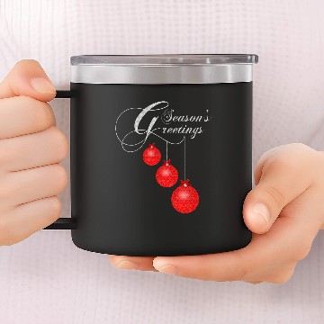 Discover Red Lace Ornaments with Season's Greetings 14oz Stainless Steel Tumblers