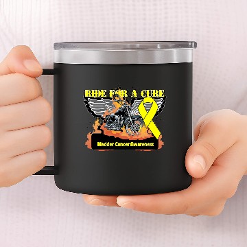 Discover Bladder Cancer Ride For a Cure 14oz Stainless Steel Tumblers