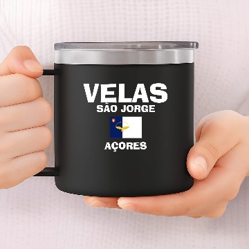 Discover Velas* São Jorge Azores Flag 14oz Stainless Steel Tumblers