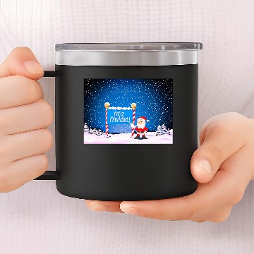 Discover Feliz Navidad Santa 14oz Stainless Steel Tumblers