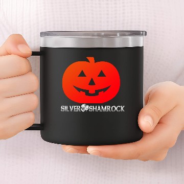 Discover Silver Shamrock Jack O'Lanternrn 14oz Stainless Steel Tumblers