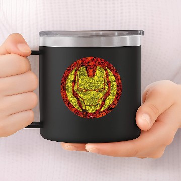 Discover Iron Man Comic Patterned Icon 14oz Stainless Steel Tumblers