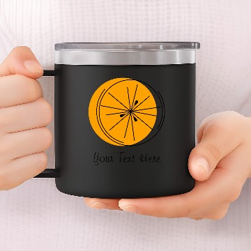 Discover Citrus Orange 'Your Text' 14oz Stainless Steel Tumblers