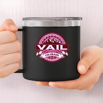 Discover Vail Raspberry 14oz Stainless Steel Tumblers