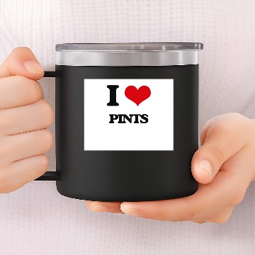 Discover I Love Pints 14oz Stainless Steel Tumblers