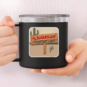 Discover Albuquerque Left 14oz Stainless Steel Tumblers