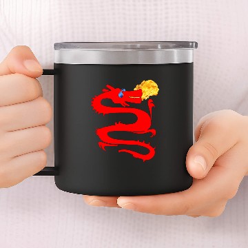 Discover Fire Breathing Red Dragon , Fantasy, ZKOAG 14oz Stainless Steel Tumblers