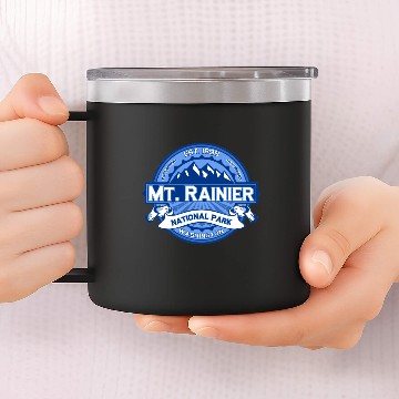 Discover Mt. Rainier Cobalt 14oz Stainless Steel Tumblers