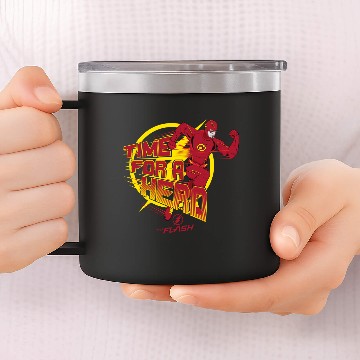 Discover The Flash | "Time For A Hero" Graphic 14oz Stainless Steel Tumblers
