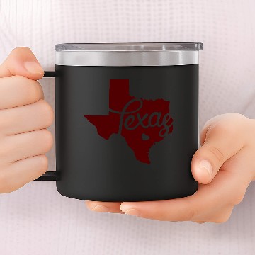 Discover Maroon Texas Heart 14oz Stainless Steel Tumblers