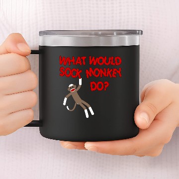 Discover What Would Sock Monkey Do? 14oz Stainless Steel Tumblers