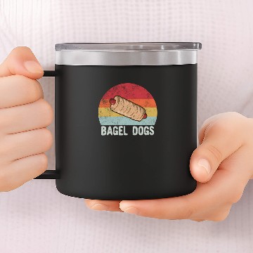 Discover Retro Bagel Dogs Gift 14oz Stainless Steel Tumblers