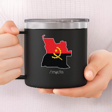 Discover Flags and countries Angola Plus Size 14oz Stainless Steel Tumblers