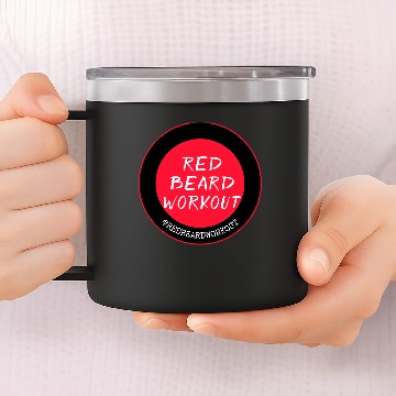 Discover Red Beard Workout  White 14oz Stainless Steel Tumblers