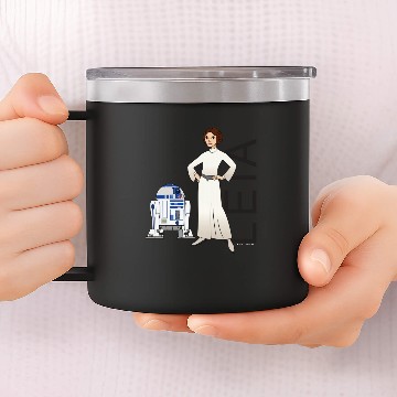 Discover Leia & R2-D2 14oz Stainless Steel Tumblers