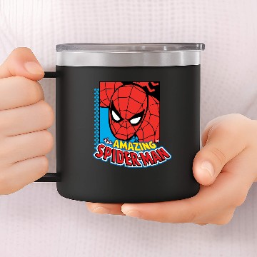 Discover The Amazing Spider-Man Retro Comic Icon 14oz Stainless Steel Tumblers