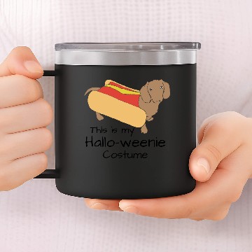 Discover Hot Dog Hallo-Weenie Funny Weiner Dog 14oz Stainless Steel Tumblers