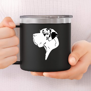 Discover Great Dane Big Head merle 14oz Stainless Steel Tumblers