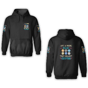Discover Crypto Dad Bitcoin Coin Hodl Funny Cryptocurrency Papa 3D Hoodies