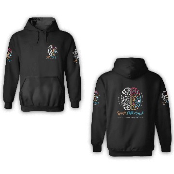 Discover Brain Of A Speech Pathologist 3D Hoodies