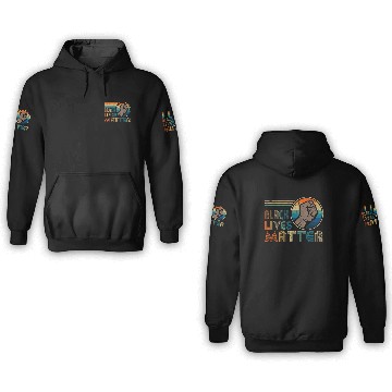 Discover Black Lives Matter BLM Retro Black 3D Hoodies