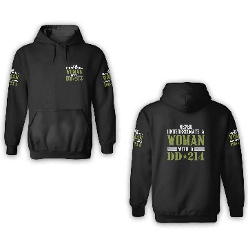 Discover Never Underestimate A Women With DD 214 Veterans Day 3D Hoodies