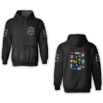Discover Animals Ocean Creatures Clownfish 3D Hoodies