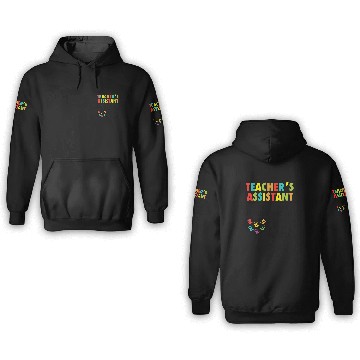 Discover Teacher Assistant Heart Quote 3D Hoodies