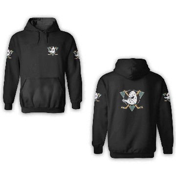 Discover Anaheim Ducks Hockey Crewneck 3D Hoodies | Varsity Mighty Ducks 3D Hoodies