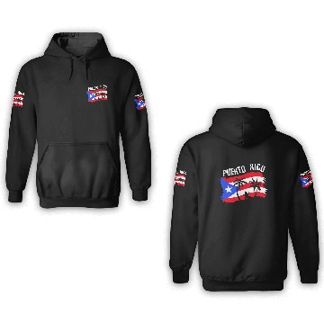 Discover Distressed Style Puerto Rico Frog 3D Hoodies