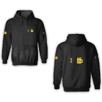 Discover I love beer I love beer 3D Hoodies