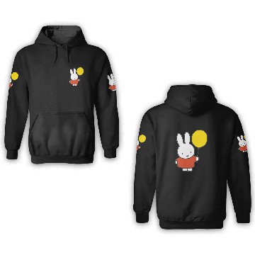 Discover Miffy with a balloon 3D Hoodies
