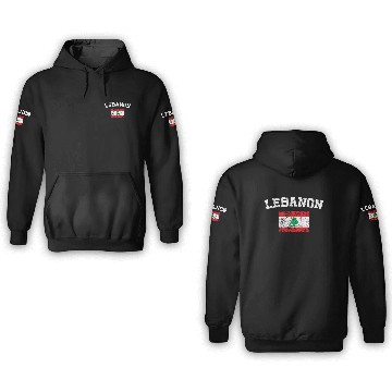 Discover Vintage Flag Lebanon 3D Hoodies