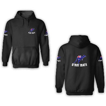 Discover Australia Flag Kangaroo 3D Hoodies