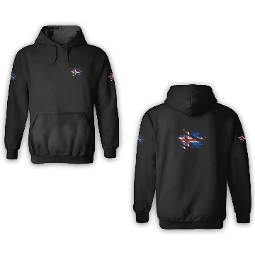 Discover Iceland Ripped Flag 3D Hoodies