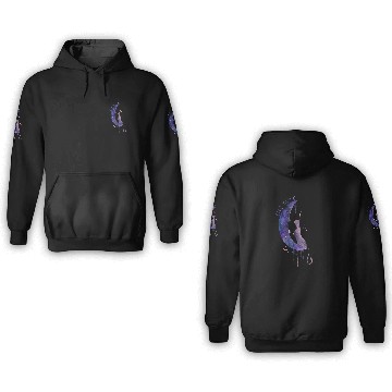 Discover black cats Paws Celestial Cat and Moon 3D Hoodies