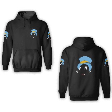 Discover Disney Pinocchio Jiminy Cricket Big Face Zip 3D Hoodies