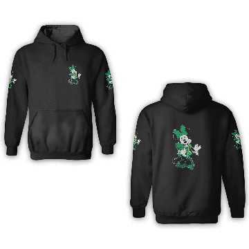 Discover Disney Retro Shamrock Minnie Mouse St. Patricks Day Hawaiians 3D Hoodies