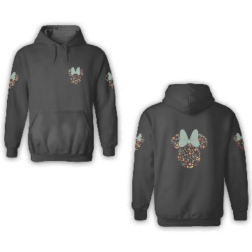 Discover Disney Minnie Mouse Spring Head Icon with Bow Springtime 3D Hoodies