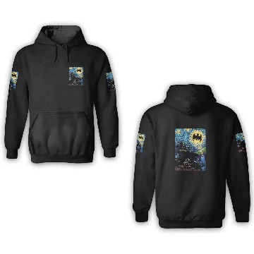 Discover DC Comics Batman Starry Night Style Painting 3D Hoodies