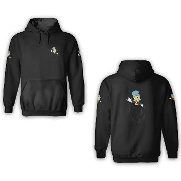 Discover Disneyss Pinocchio Jiminy Cricket Faux Pocket 3D Hoodies