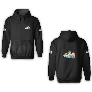 Discover Unicorns Easter Unicorns Cute Bunny Rainbow Easter Eggs For Men Women 3D Hoodies