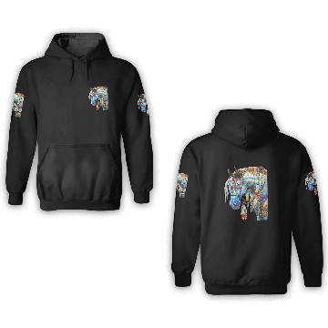 Discover Funny Horse Native american horse 3D Hoodies